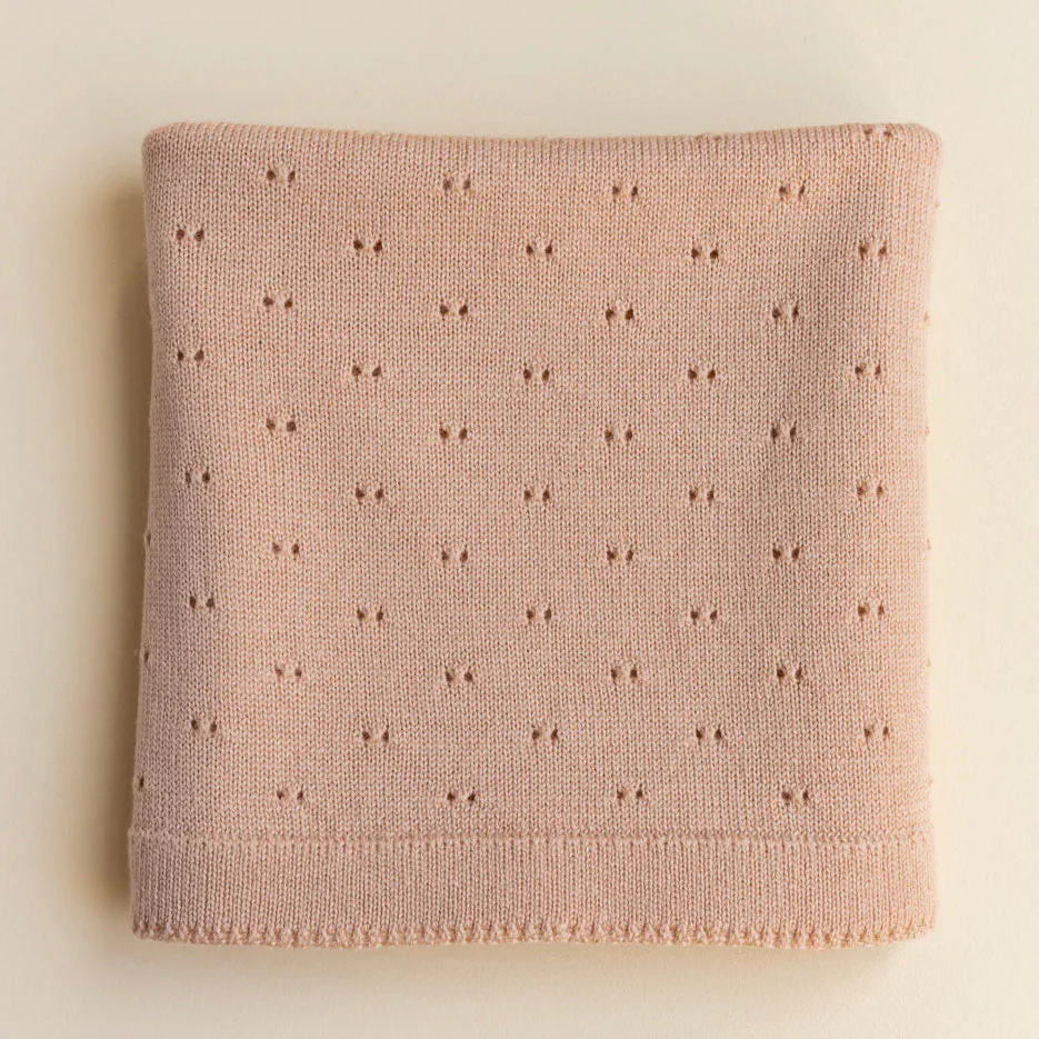 Hvid – Deken – Merino wol – Bibi – Apricot