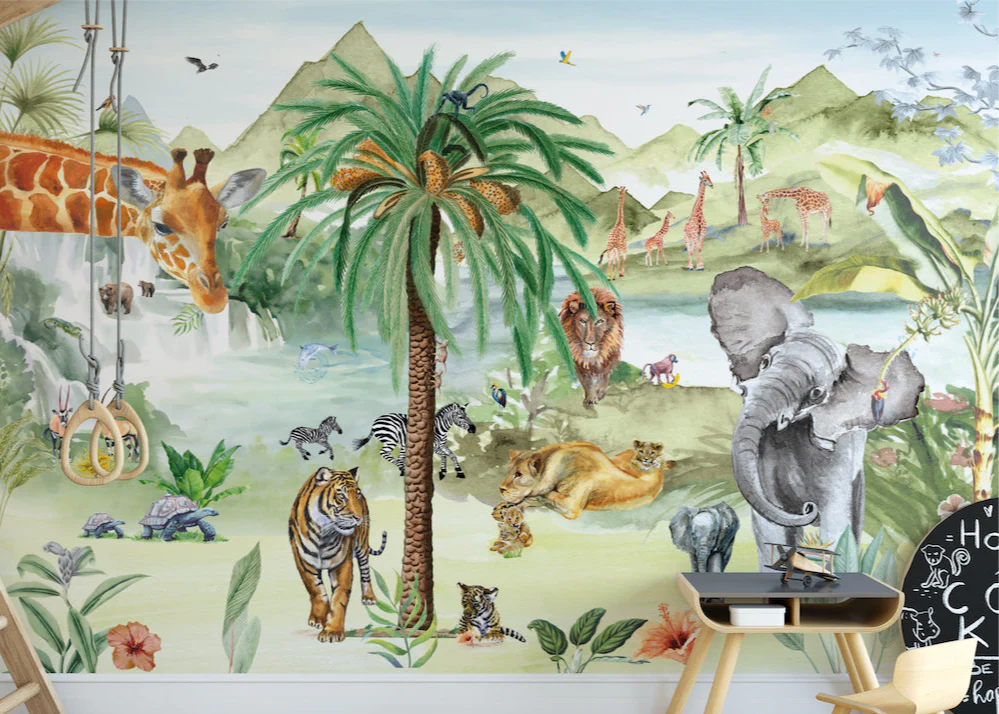 Fleur des Fleurs - Behang - A perfect day in the jungle - Afbeelding 2