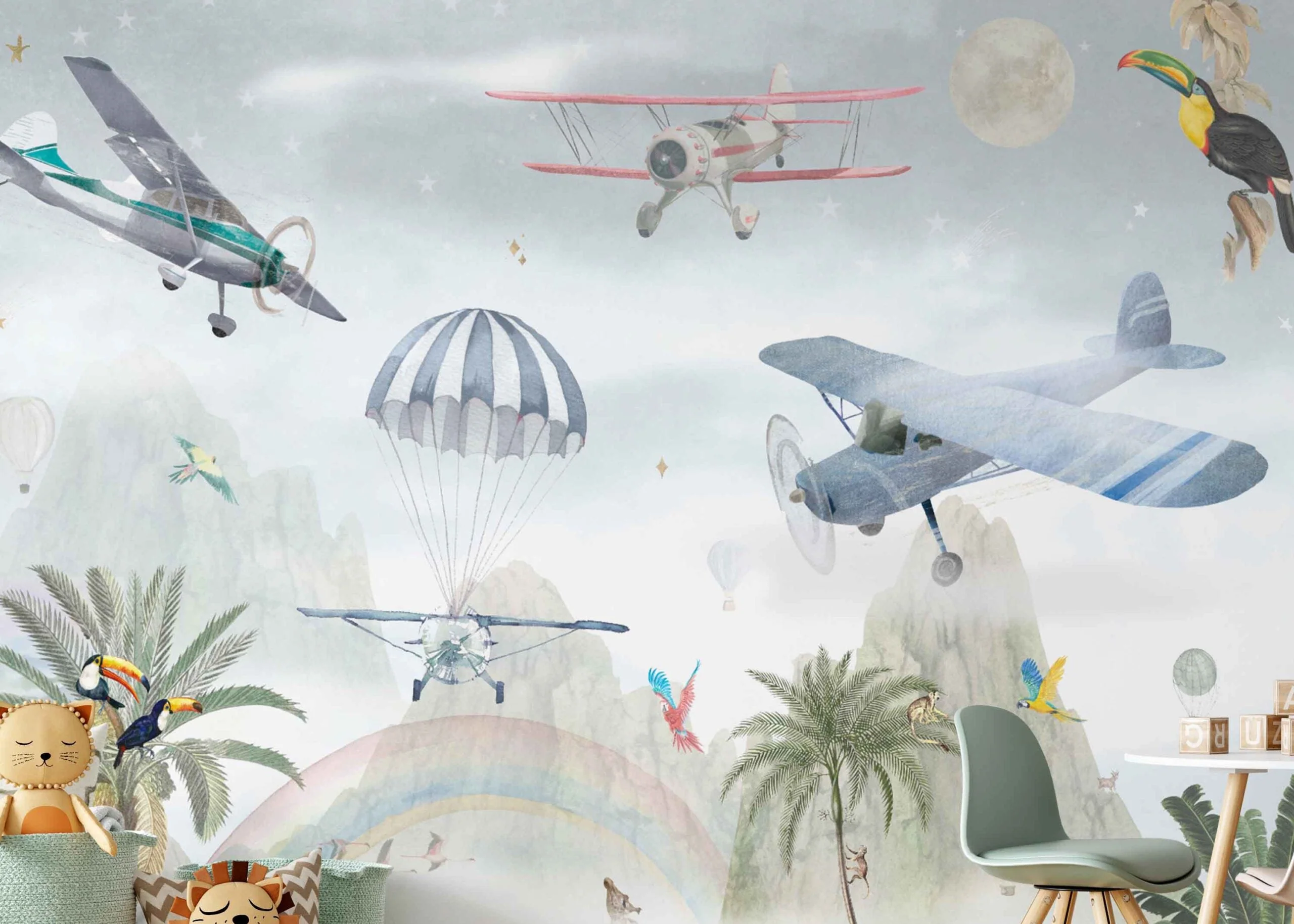 Fleur des Fleurs - Behang - Above the clouds Color - Afbeelding 2