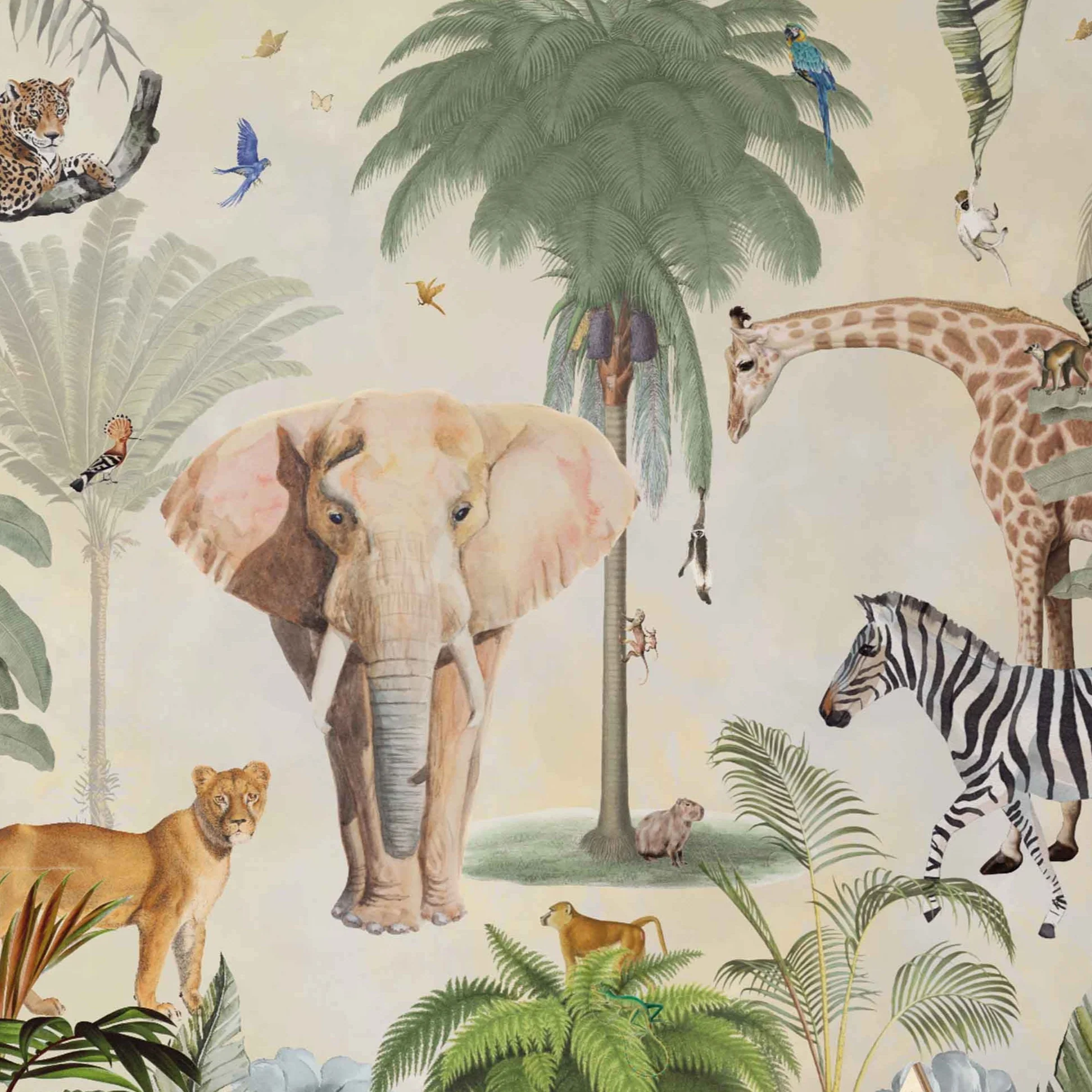 Fleur des Fleurs – Behang – Blue & Green Safari Boy