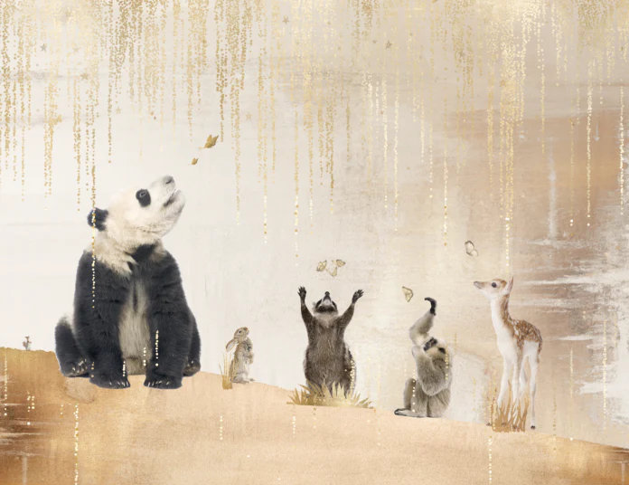 Fleur des Fleurs - Behang - Sparkling Rain Forest friends - Afbeelding 3