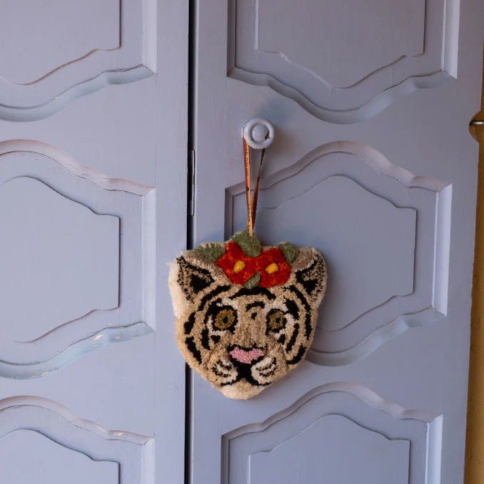 Doing Goods – Hanger – Dierenkop – Floral Witte Tijger