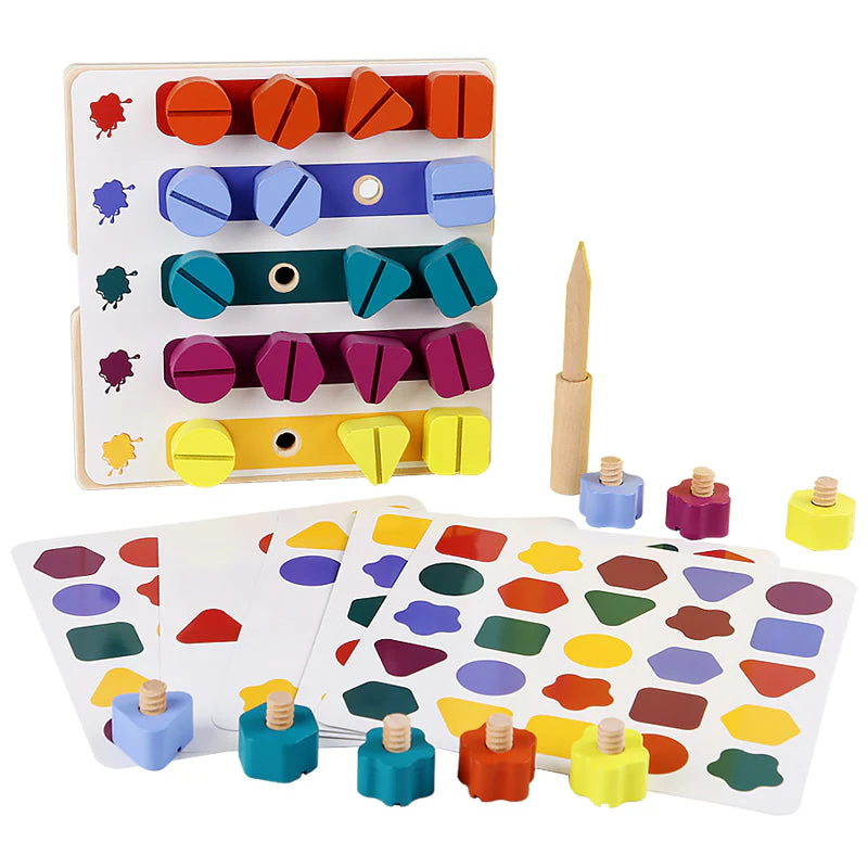 Wooden Screw Board™ | Spelenderwijs de fijne motoriek verbeteren – Puzzelspel