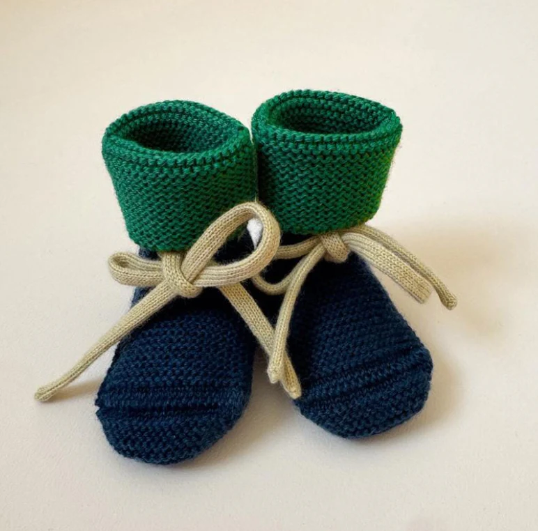 Hvid – Booties – Blue/Grass