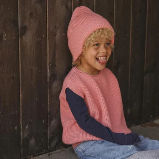 Hvid – Mutsje – Beanie Fonzie – Bubblegum
