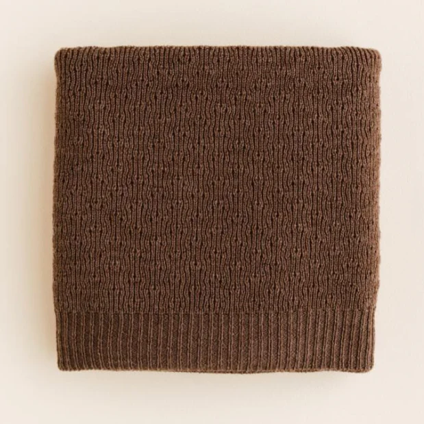 Hvid – Deken – Merino wol – Dora – Mocha