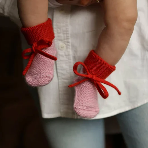 Hvid – Booties – Cotton Candy/Red