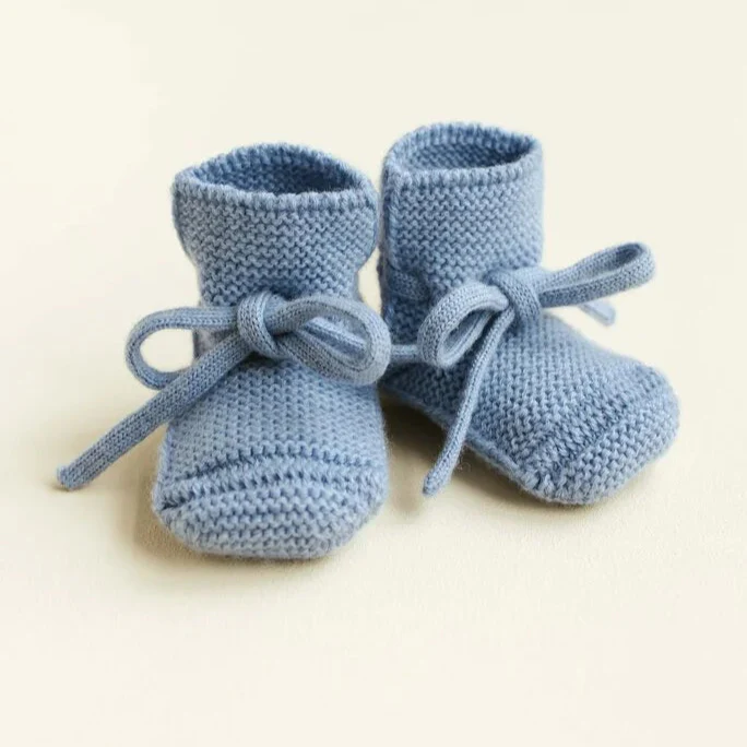 Hvid – Booties – Light Blue