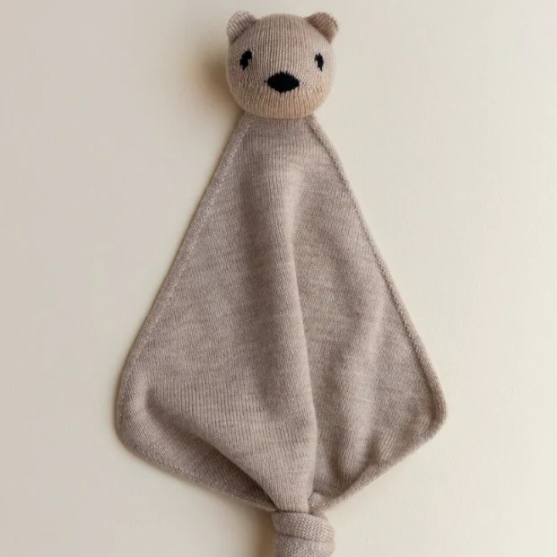 Hvid – Teddy Tokki – Knuffeldoekje – Sand – 100% merinowol