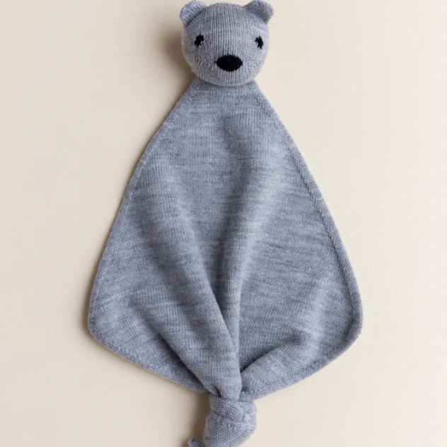 Hvid – Teddy Tokki – Knuffeldoekje – Grey – 100% merinowol