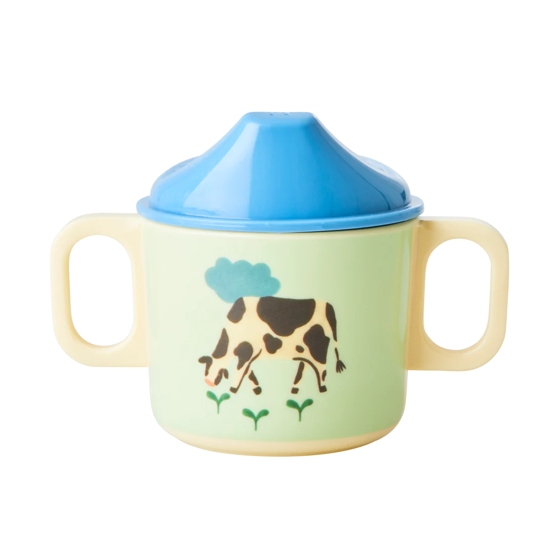 Rice – Melamine kinderbeker met 2 oren – Farm Print