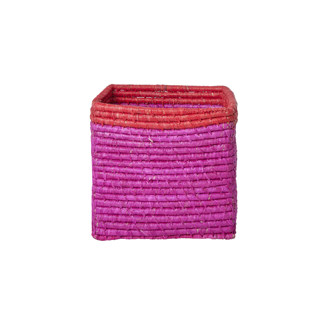 Rice – Opbergmand – Raffia – Fuchsia