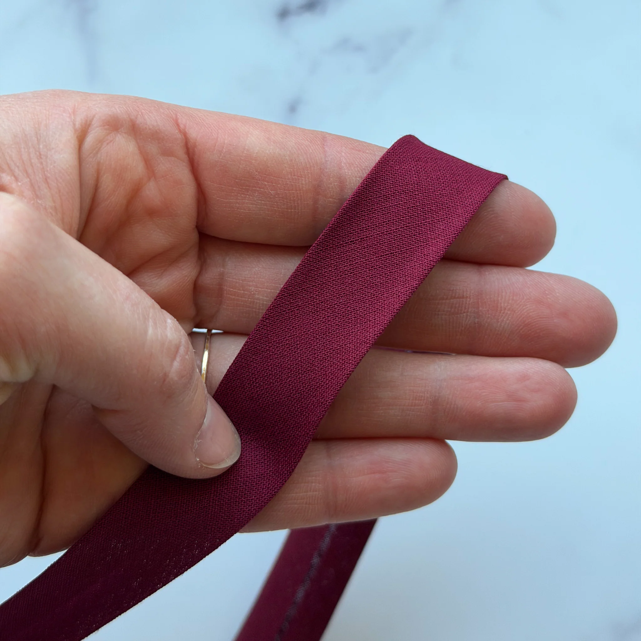 Biaisband Katoen 20mm – Bordeaux (45565)