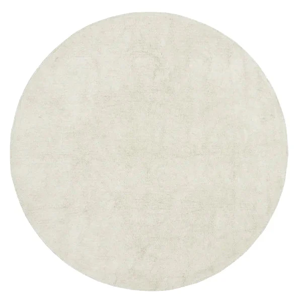 Lorena Canals - Machine wasbaar vloerkleed - Wol - Rond - Naturel