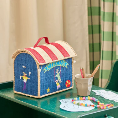 Rice – Opbergmand – Blue – Circus Thema – Extra Small
