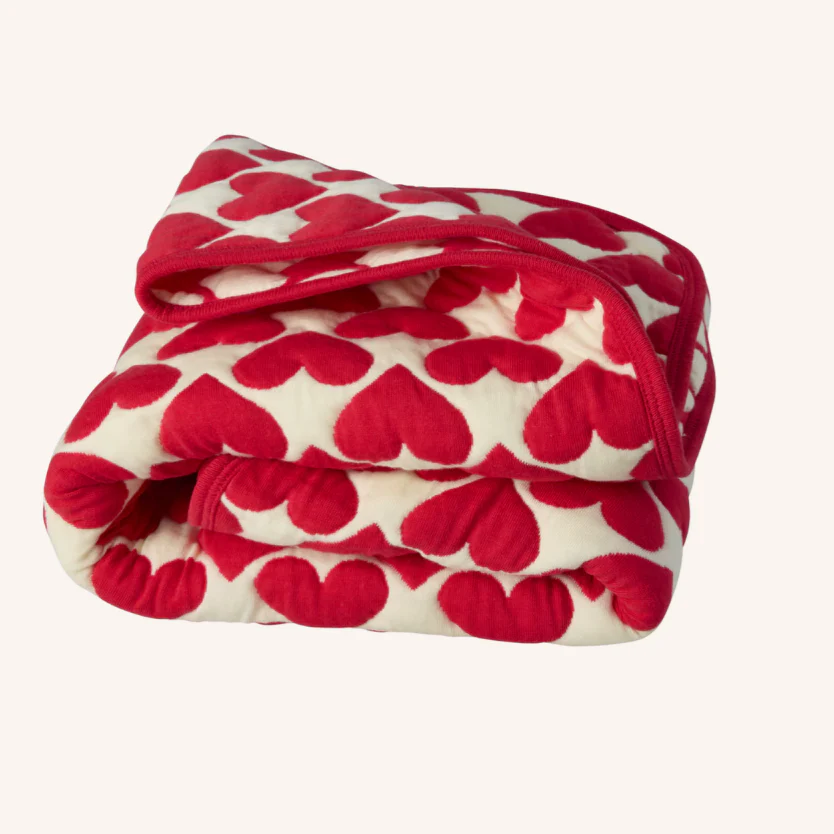 Rice – Baby Deken – Hartjes – Rood