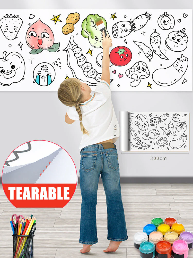 ColoringPaper™ – Laat de creativiteit in je kleine los! – XXL Kleurplaat