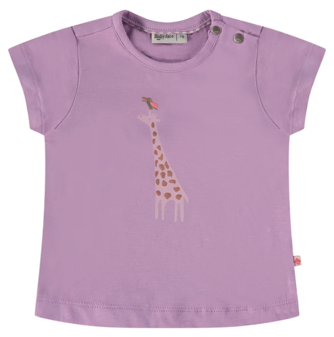 Babyface – T-shirt – Lila – Giraffe – 68