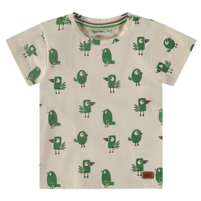 Babyface – Boys – T-shirt – Groene Vogeltjes – 62