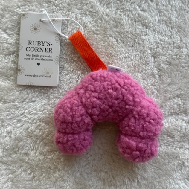 Speendoekje – Croissant – Teddy – Roze