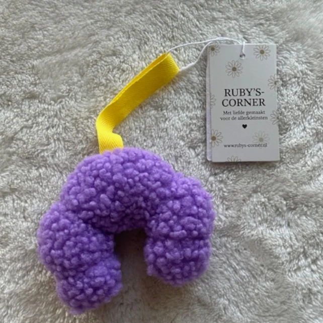 Speendoekje – Croissant – Teddy – Paars