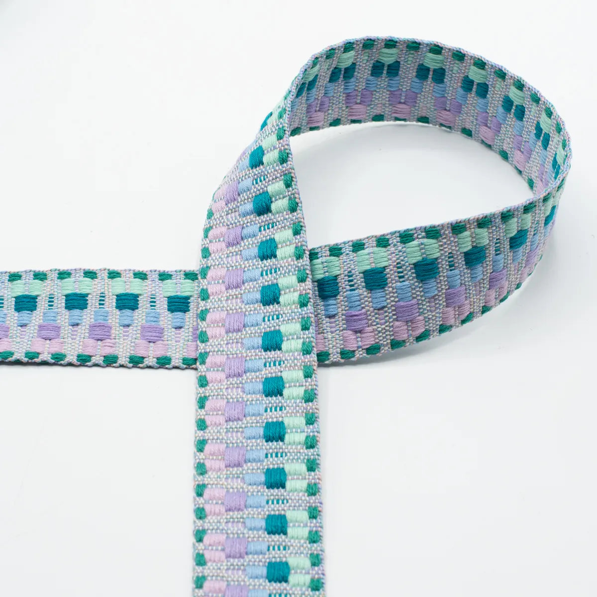 Tassenband Bohemian – groen/lila