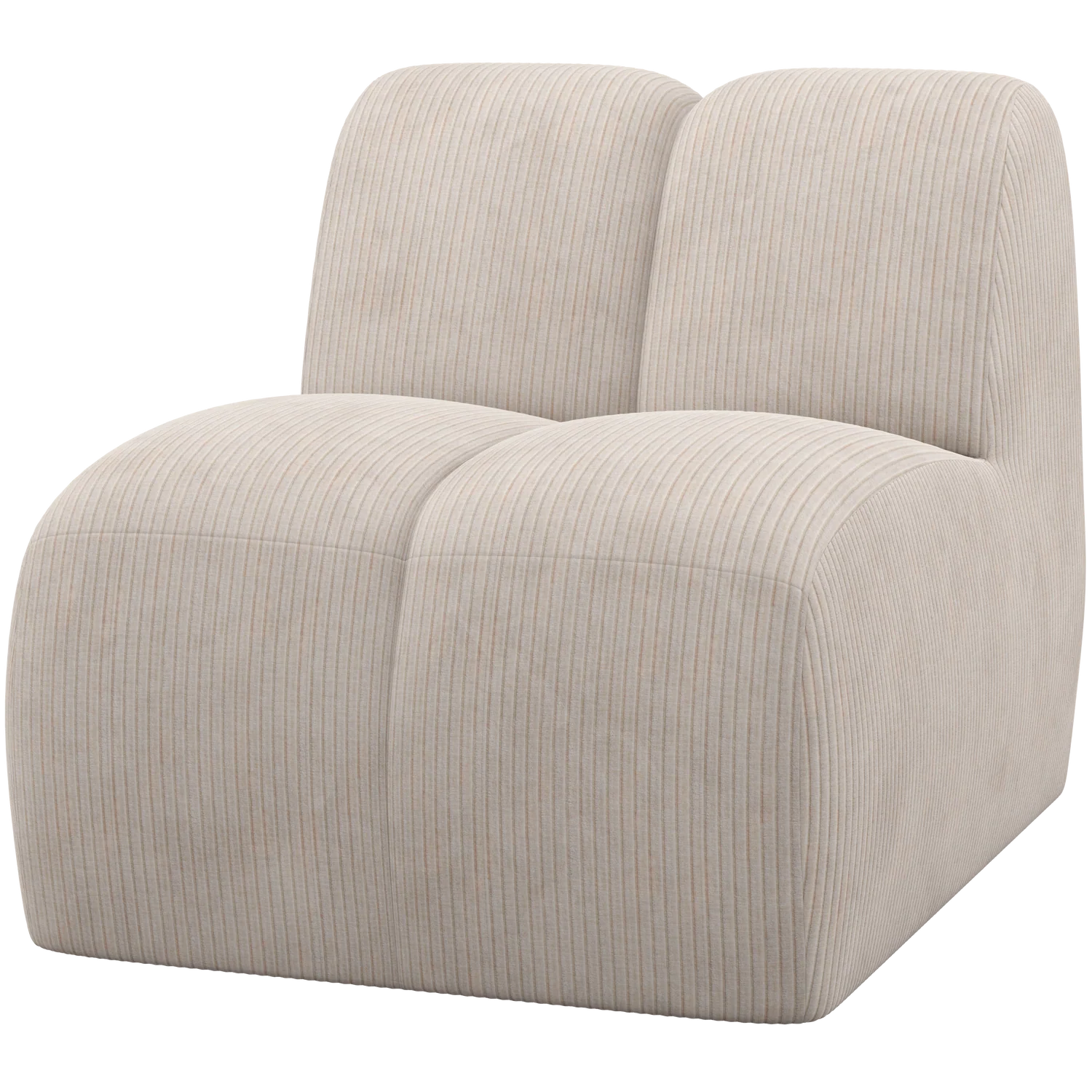 WOOOD 1-zits element Mojo – Ribstof – Ecru – 74x84x97