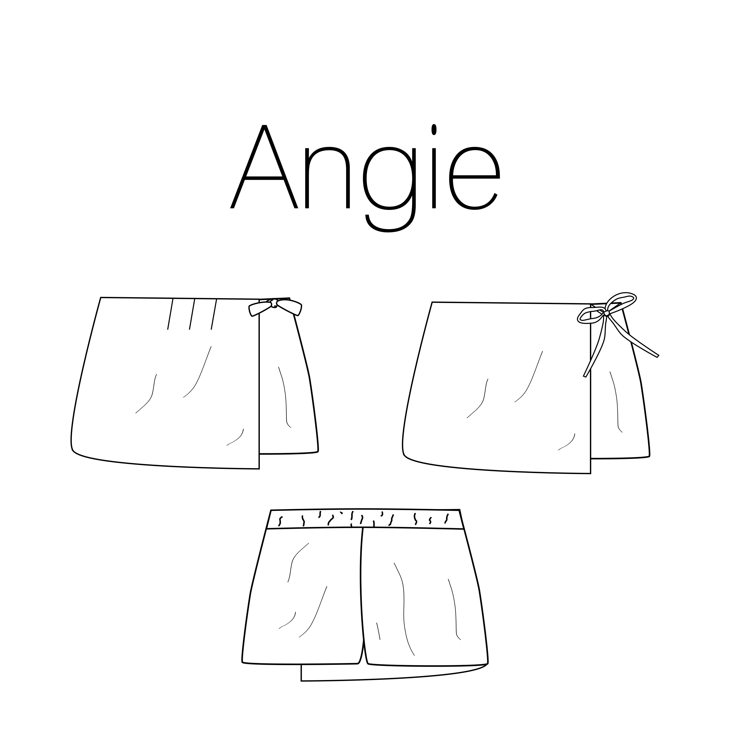 Angie broekrok skort – Papieren naaipatroon – Iris May