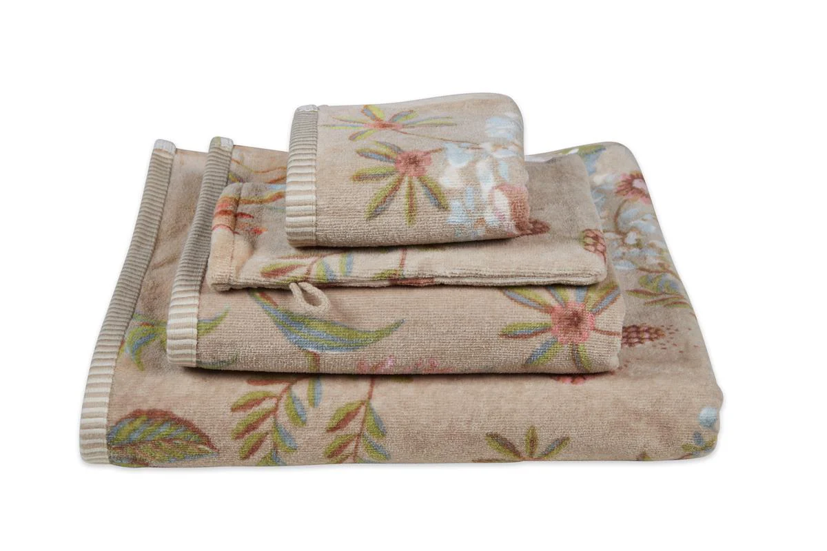 Pip Studio gastendoek Secret Garden – 30×50 cm – khaki