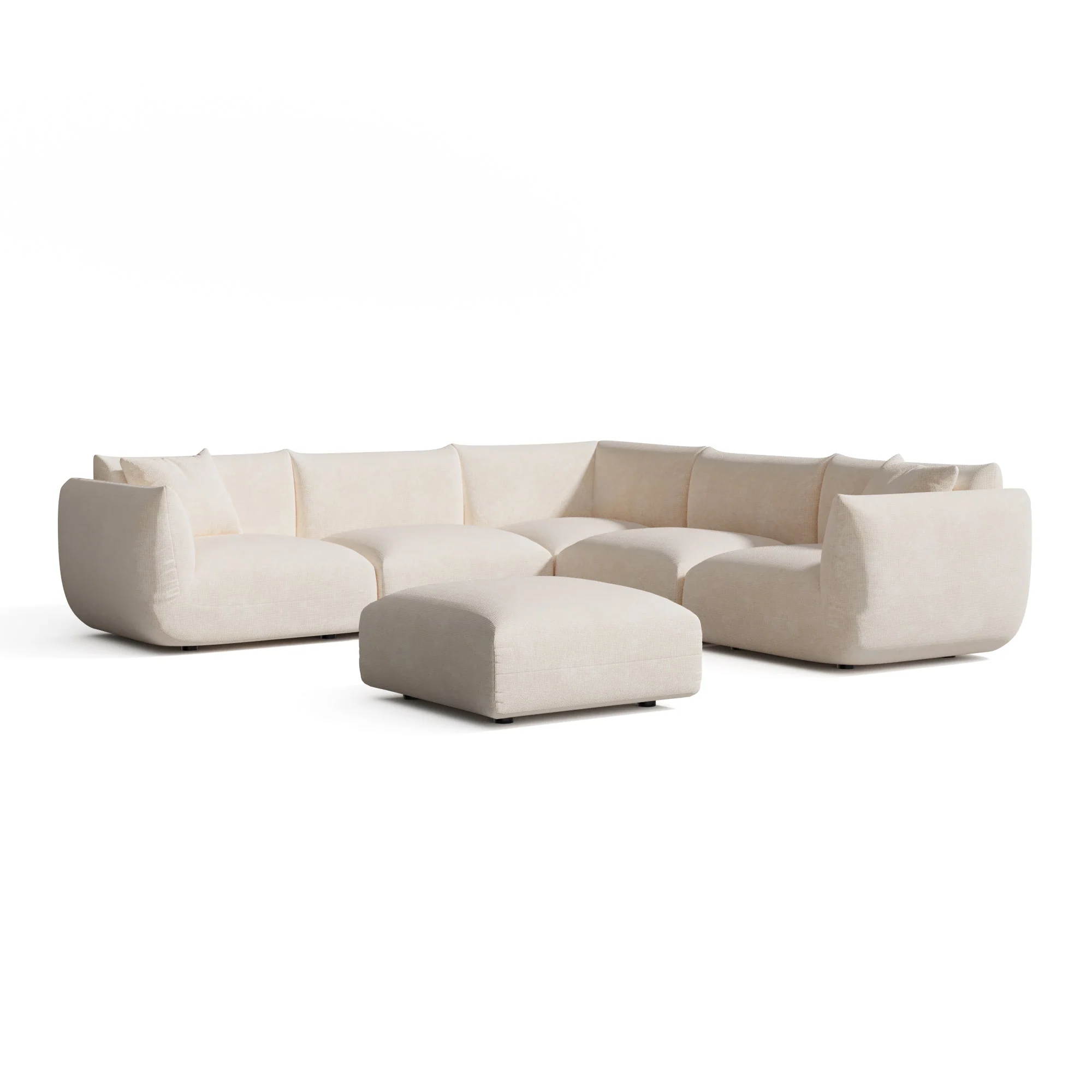 Sia Home – NOOMA – Chenille fluweel – Crème – 302cm