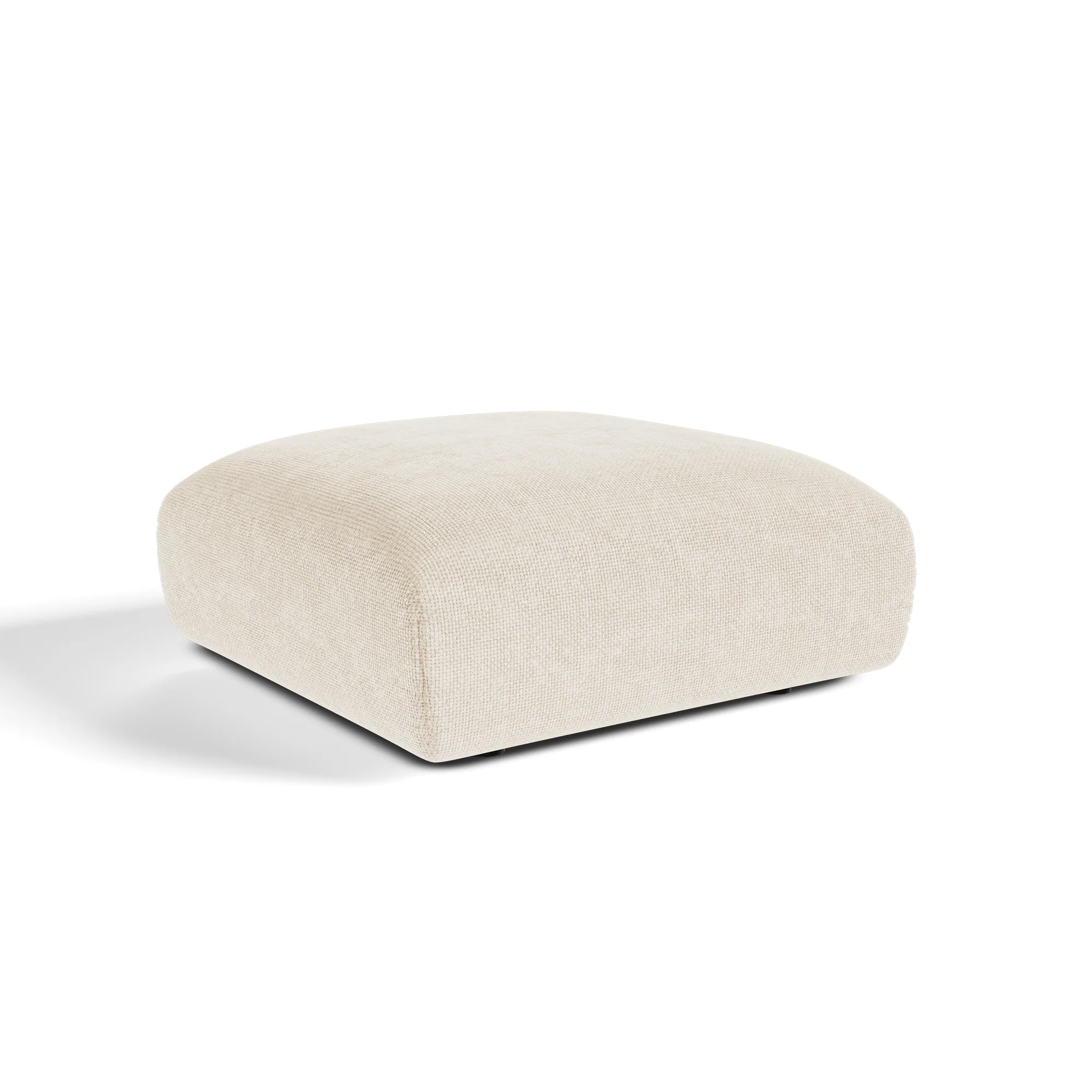 Sia Home – Poef NOOMA – chenille fluweel crème 97cm