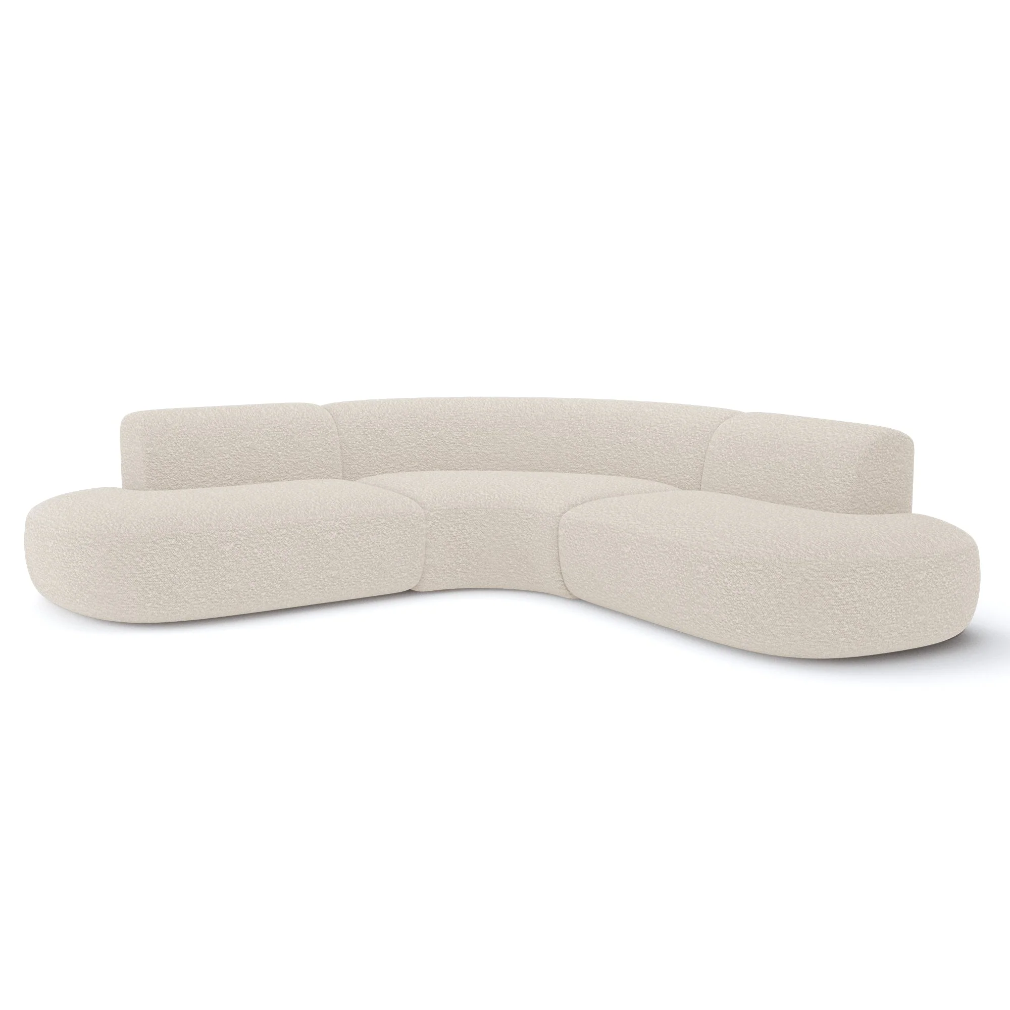 Premium Interiors – Groothoekbank WONDER – krul crème 90cm