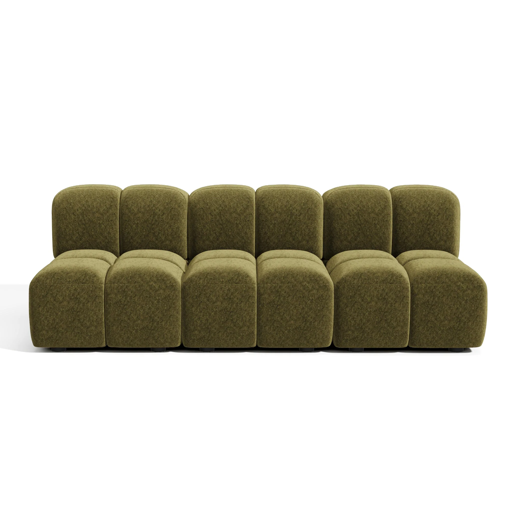 Premium Interiors – Modulaire bank MOSS – fluweel met structuur 234cm