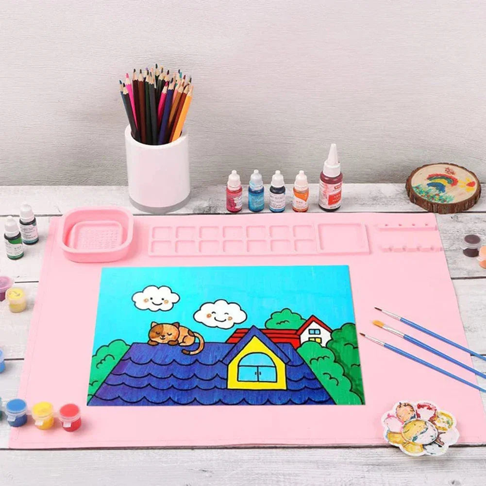 Canvas Mat™ – Schoonmaken is een makkie – Verf Placemet
