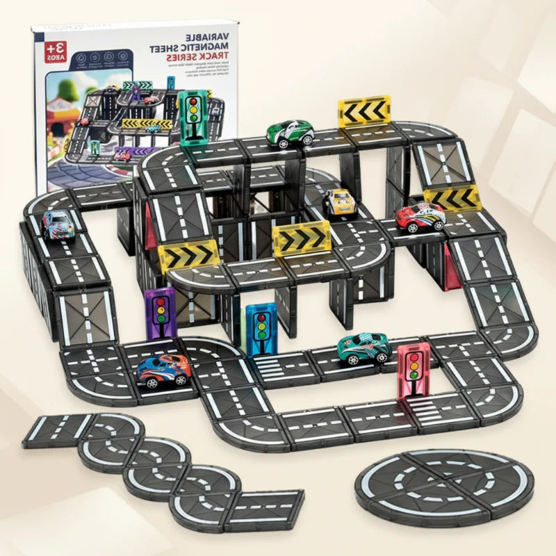MagnetoTrack – Creatief & Speels – Magnetische tegels Autoset