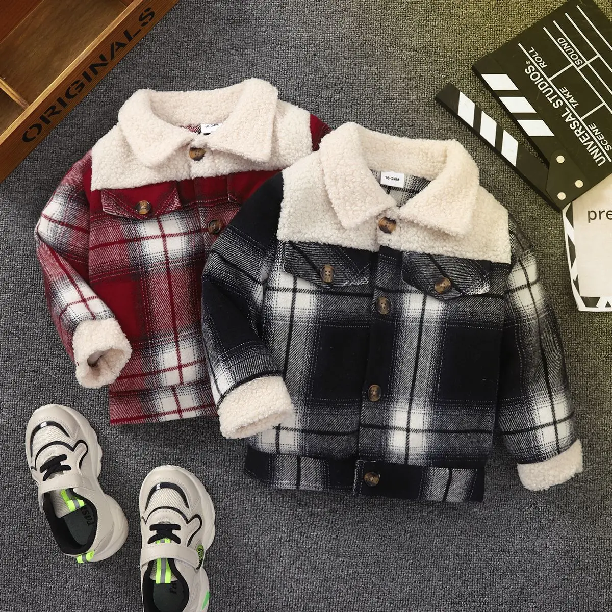 Mini Fashion™ – Warm & Stijlvol – Kinder Jas Geruit