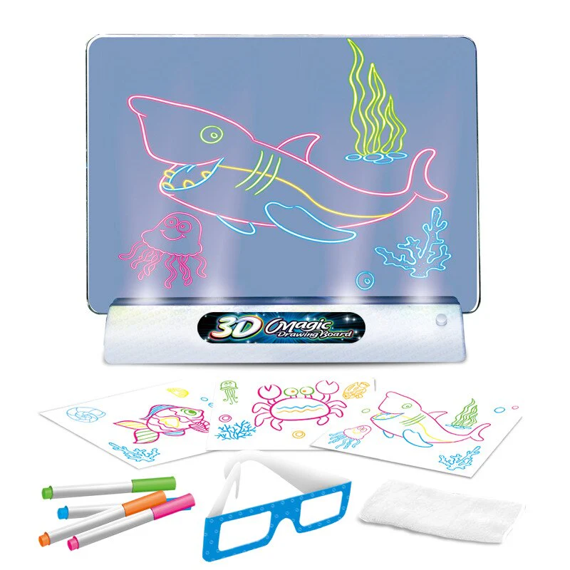 Magic Drawing Board™ – Gloeiende kunst – Lichtgevend 3D tekenbord