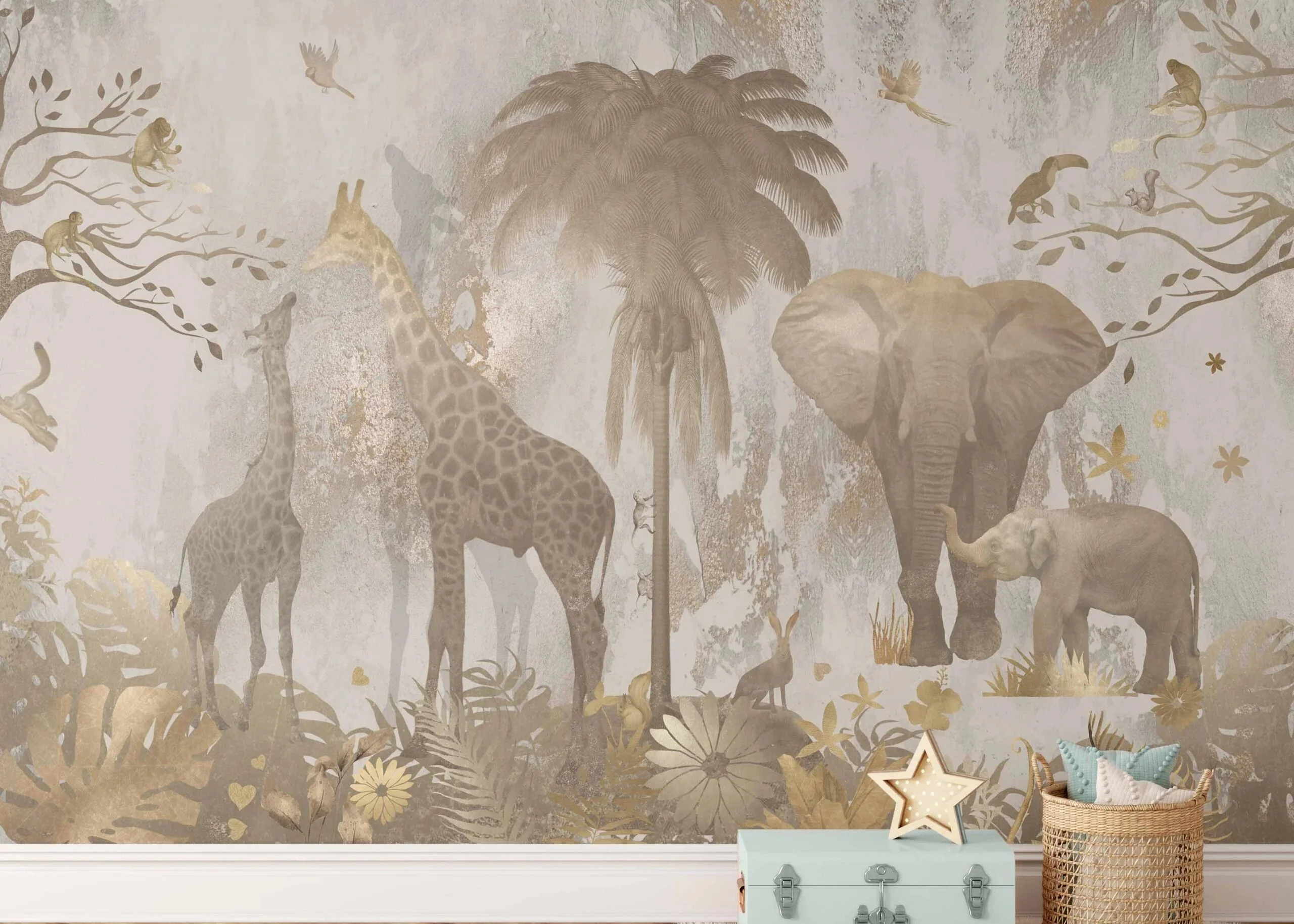 Fleur des Fleurs - Behang - A Bright daylight copper gold natural - Afbeelding 2