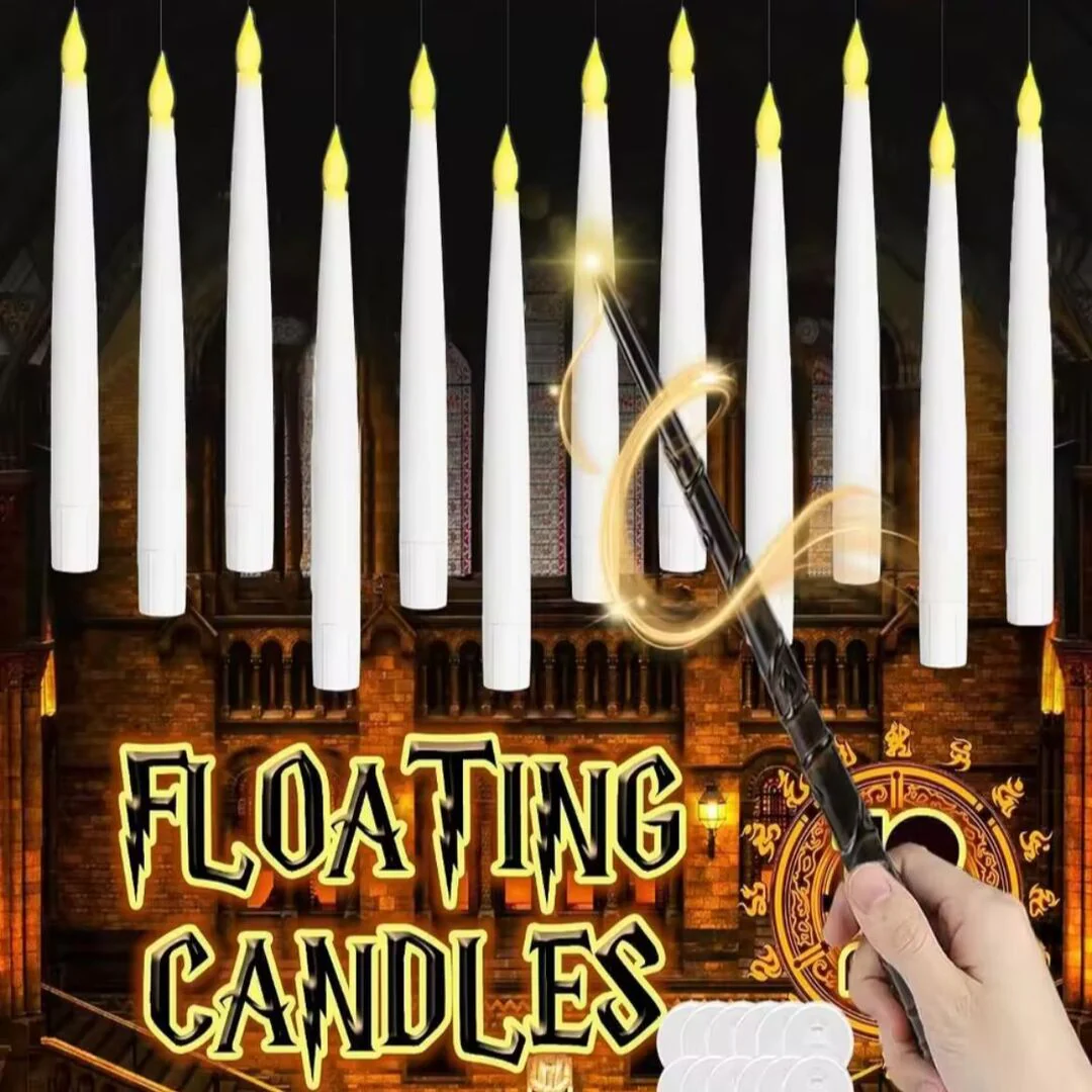 FloataLight | Zwevende LED-Kaarsen met Magische Toverstaf voor Sfeervolle Decoratie