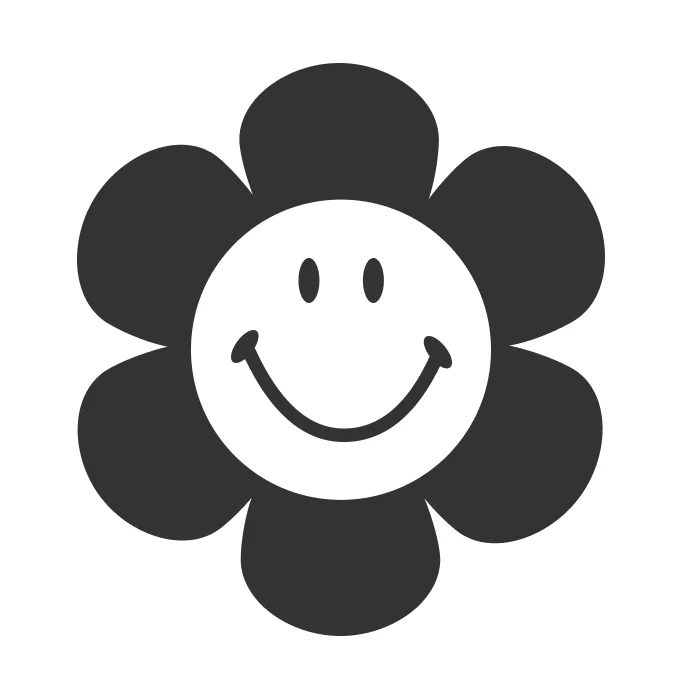 Strijkapplicatie Smiley Flower