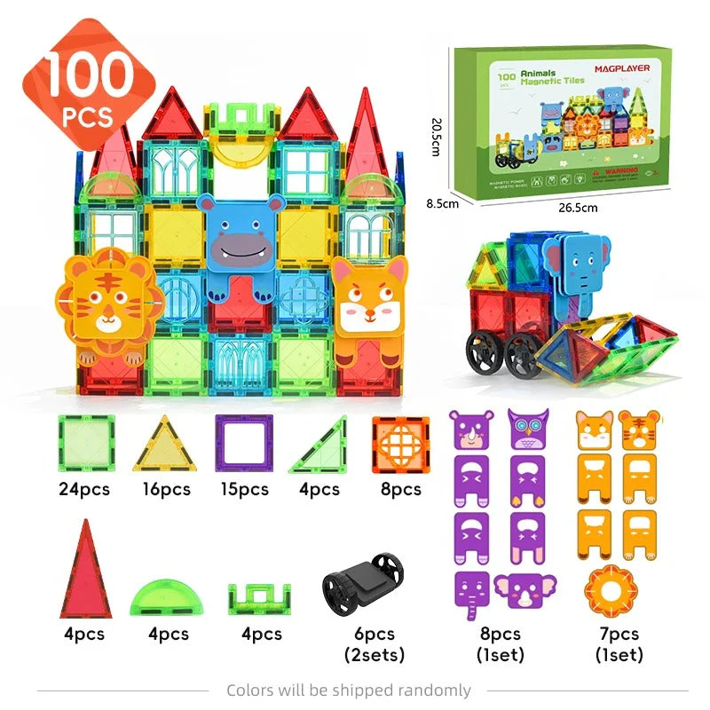 Animal Magnetic Building Blocks™ – Magnetische Bouwmagie – Magnetische Dieren Tegels